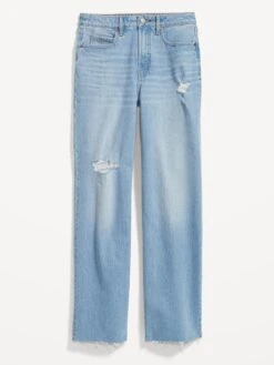 Old Navy Extra High-Waisted Ripped Cut-Off Wide-Leg Jeans For Women -Eddie Bauer Store cn52415760