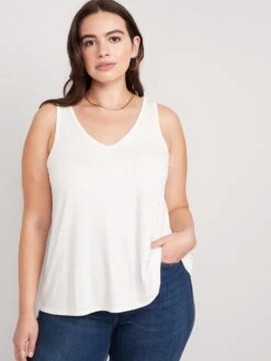 Old Navy Sleeveless Luxe V-Neck Swing T-Shirt For Women -Eddie Bauer Store cn52470926