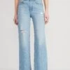 Old Navy Extra High-Waisted Ripped Cut-Off Wide-Leg Jeans For Women -Eddie Bauer Store cn52478992
