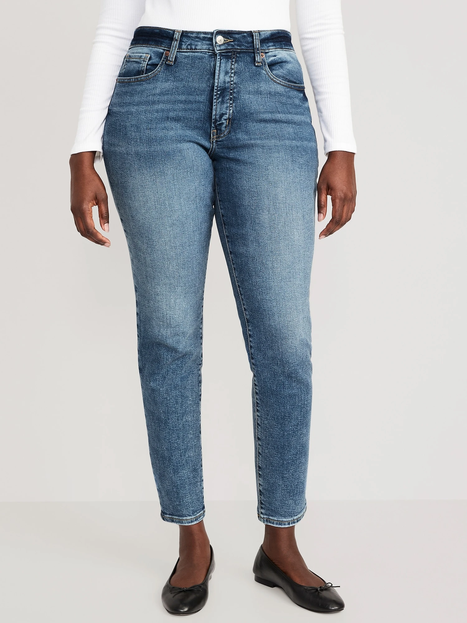 Old Navy High-Waisted OG Straight Ankle Jeans For Women 7 Old Navy High-Waisted OG Straight Ankle Jeans For Women - Image 5