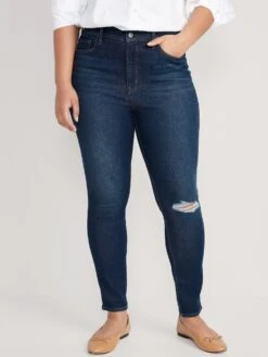 Old Navy Extra High-Waisted Rockstar 360° Stretch Super-Skinny Jeans For Women -Eddie Bauer Store cn53483252