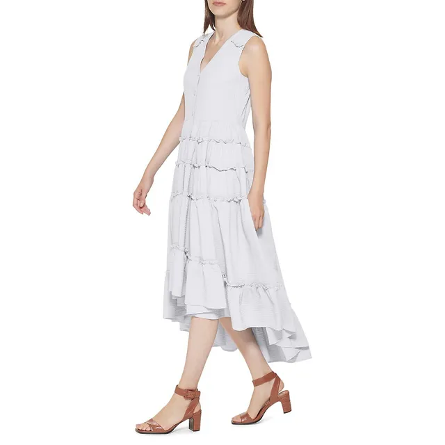 Calvin Klein Tiered Flounce-Hem Dress 5 Calvin Klein Tiered Flounce-Hem Dress - Image 3