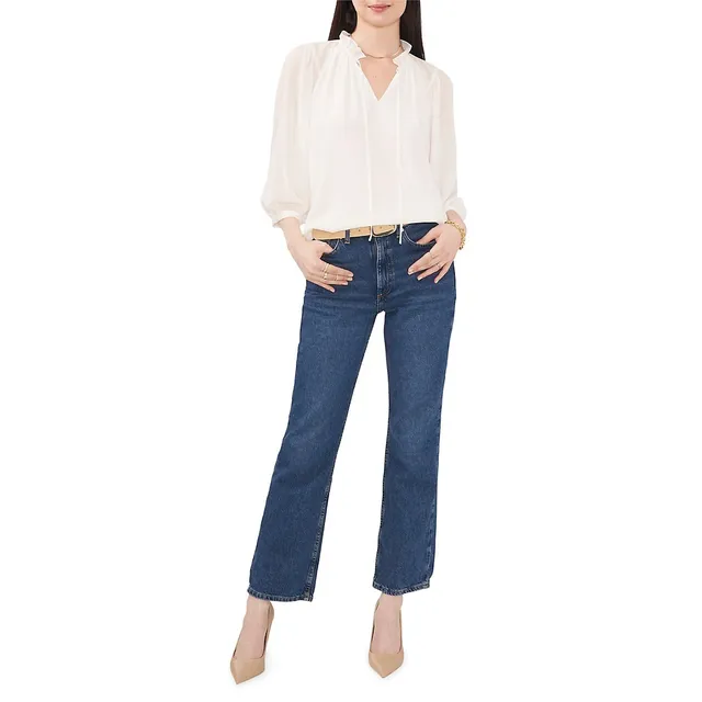 Vince Camuto Splitneck Raglan Peasant-Sleeve Blouse 5 Vince Camuto Splitneck Raglan Peasant-Sleeve Blouse - Image 3