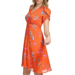 Calvin Klein Floral Chiffon V-Neck Dress -Eddie Bauer Store https3A2F2Fimage.s5a.com2Fis2Fimage2FTheBay2F196745706625 alt23Fwid3D120026hei3D120026qlt3D9026resMode3Dsharp226op usm3D0.92C1.02C82C0 640x