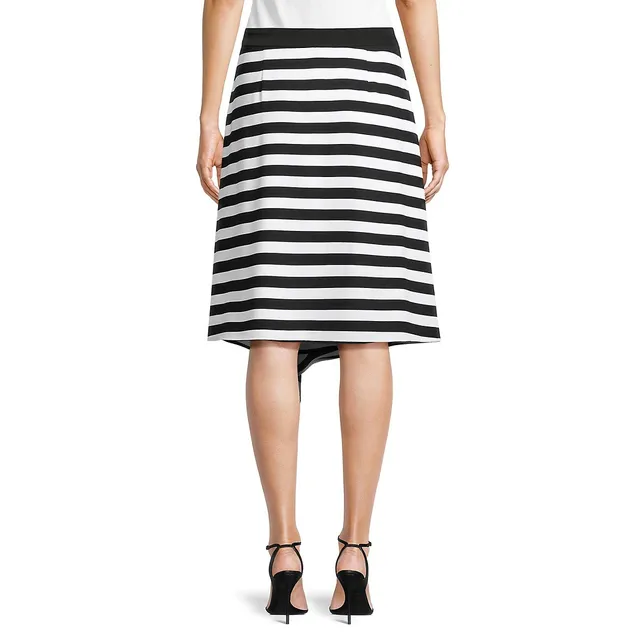Striped Asymmetrical Midi Skirt 4 Striped Asymmetrical Midi Skirt - Image 2