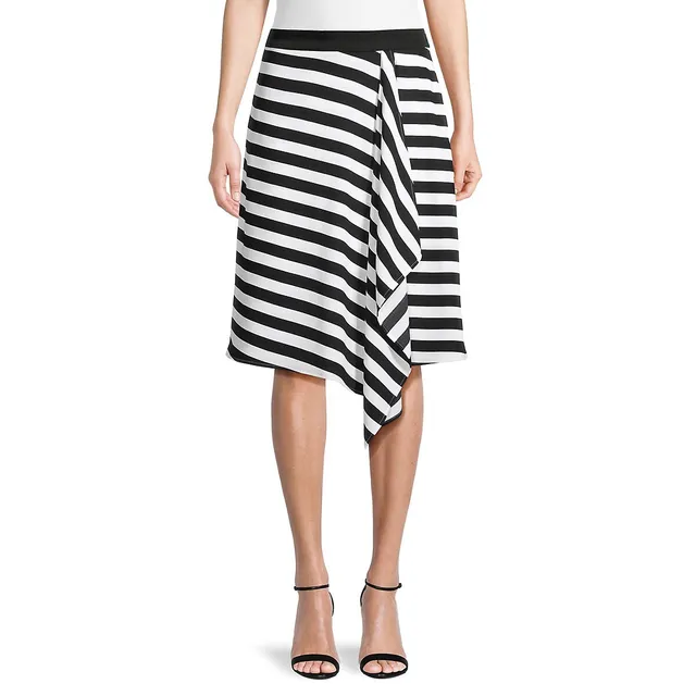 Striped Asymmetrical Midi Skirt 3 Striped Asymmetrical Midi Skirt
