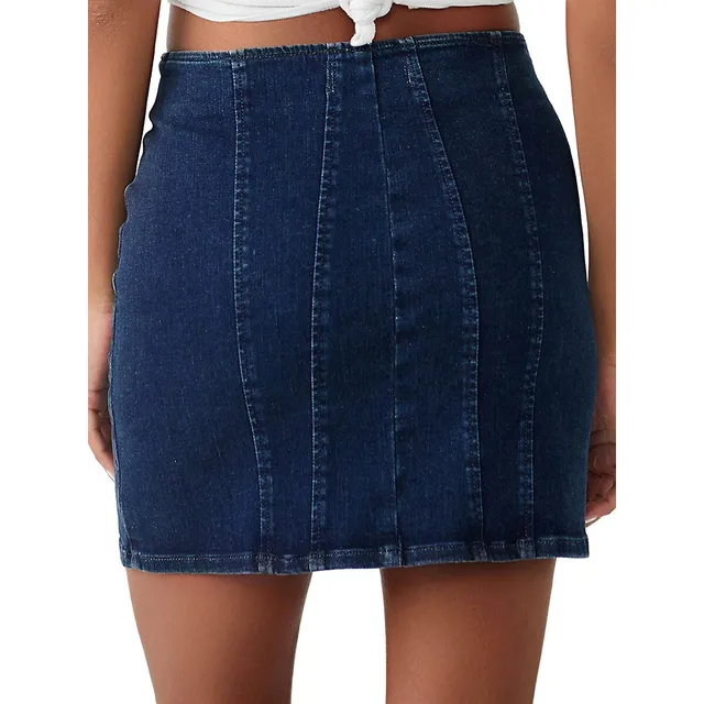 FREE PEOPLE Layla High-Rise Denim Mini Skirt 4 FREE PEOPLE Layla High-Rise Denim Mini Skirt - Image 2