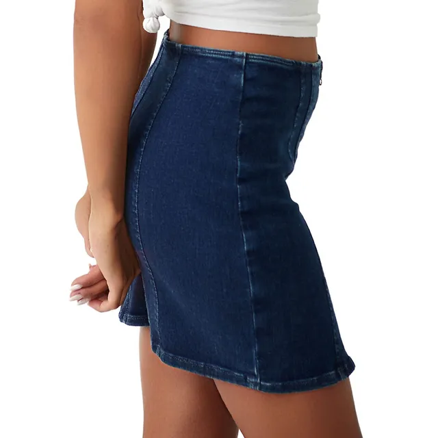 FREE PEOPLE Layla High-Rise Denim Mini Skirt 5 FREE PEOPLE Layla High-Rise Denim Mini Skirt - Image 3