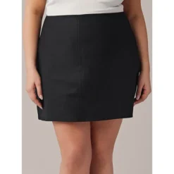 Plus A-Line Mini Skirt