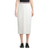 Pleated Pull-On Midi Skirt