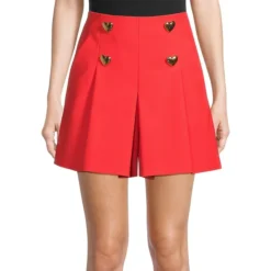 MOSCHINO Heart Button Sailor-Style Shorts