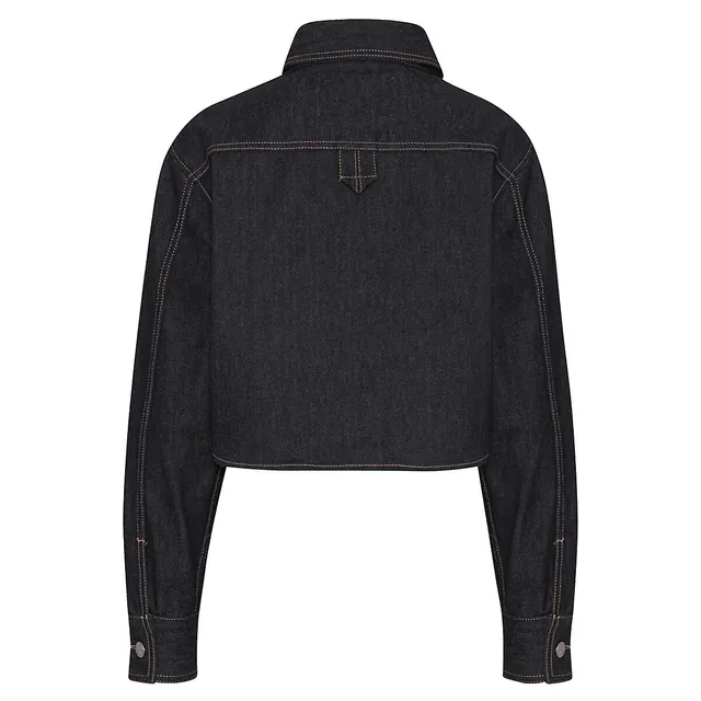 Boxy-Fit Cropped Denim Shirt 4 Boxy-Fit Cropped Denim Shirt - Image 2