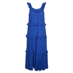 YAS Yalira Ruffle-Tiered Sleeveless Midi Dress