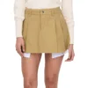 ONLY Neo Pleated Raw Hem Mini Skirt