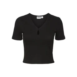 Noisy May Maya Rib-Knit Cutout Top