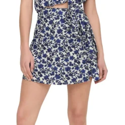 ONLY Lala Floral Tie-Waist Skort