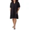 Vero Moda Plus Natali Loose-Fit Tiered-Hem Dress