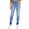 Tie & Dye Hem Mid-Rise Jeans