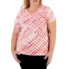 Plus Plaid-Print Henley