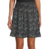 Gathered Hem Floral Mini Skirt