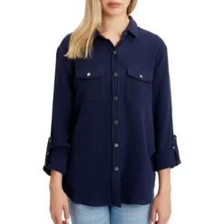 Relaxed-Fit Button-Up Shirt