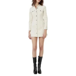 Bardot Utility Corduroy Mini Shirt Dress