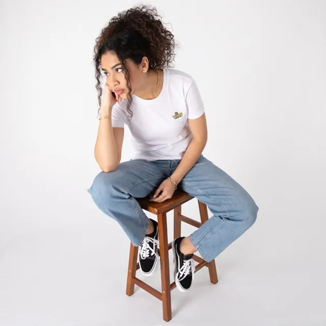 Womens Vans Butterfire Tee - White 4 Womens Vans Butterfire Tee - White - Image 2