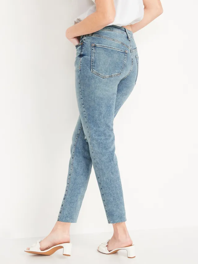 Old Navy High-Waisted OG Straight Ripped Cut-Off Ankle Jeans For Women 4 Old Navy High-Waisted OG Straight Ripped Cut-Off Ankle Jeans For Women - Image 2