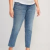 Old Navy Maternity Front Low Panel O.G. Straight Side-Slit Jeans