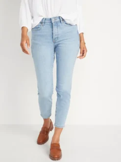 Old Navy High-Waisted OG Straight Button-Fly Extra-Stretch Jeans For Women