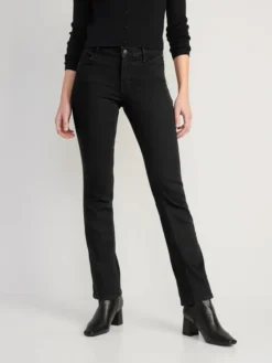 Old Navy Mid-Rise Wow Boot-Cut Black Jeans For Women