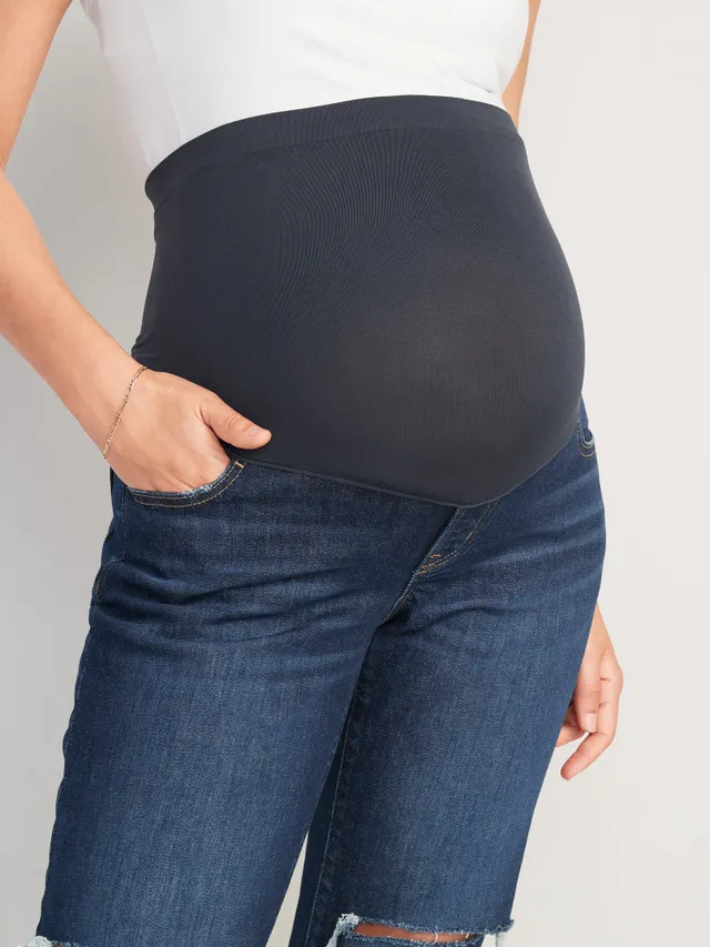 Old Navy Maternity Full Panel O.G. Straight Ripped Ankle Jeans 7 Old Navy Maternity Full Panel O.G. Straight Ripped Ankle Jeans - Image 5