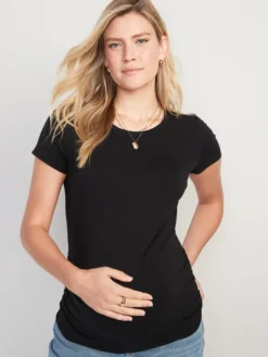 Old Navy Maternity Crew-Neck Side-Shirred T-Shirt