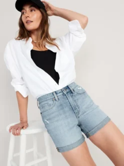 Old Navy High-Waisted OG Cuffed Jean Shorts For Women -- 5-inch Inseam -Eddie Bauer Store https3A2F2Foldnavy.gapcanada.ca2Fwebcontent2F00522F4412F8692Fcn52441869.jpg 640x