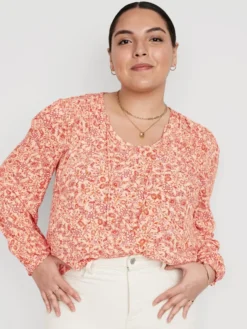 Old Navy Crinkled Smocked Poet Swing Blouse For Women -Eddie Bauer Store https3A2F2Foldnavy.gapcanada.ca2Fwebcontent2F00522F4582F6762Fcn52458676.jpg 640x