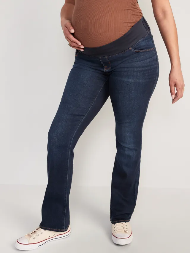 Old Navy Maternity Front Low Panel Boot-Cut Jeans 3 Old Navy Maternity Front Low Panel Boot-Cut Jeans