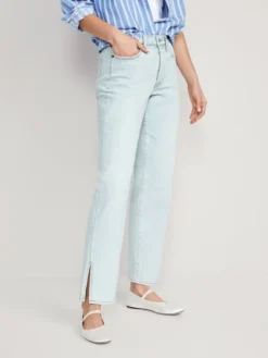Old Navy High-Waisted Button-Fly OG Loose Side-Split Jeans For Women
