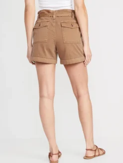 Old Navy Extra High-Waisted Tie-Front Cargo Workwear Shorts For Women - 4-inch Inseam -Eddie Bauer Store https3A2F2Foldnavy.gapcanada.ca2Fwebcontent2F00522F8632F6612Fcn52863661.jpg 640x