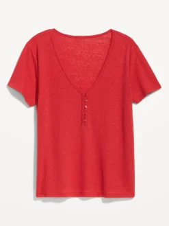 Old Navy Linen-Blend V-Neck Henley T-Shirt For Women -Eddie Bauer Store https3A2F2Foldnavy.gapcanada.ca2Fwebcontent2F00522F9212F4262Fcn52921426.jpg 640x