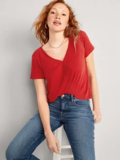 Old Navy Linen-Blend V-Neck Henley T-Shirt For Women -Eddie Bauer Store https3A2F2Foldnavy.gapcanada.ca2Fwebcontent2F00532F0762F1492Fcn53076149.jpg 640x