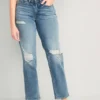 Old Navy Curvy High-Waisted OG Loose Ripped Jeans For Women