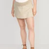 Old Navy Maternity Rollover-Waist Linen-Blend Skort