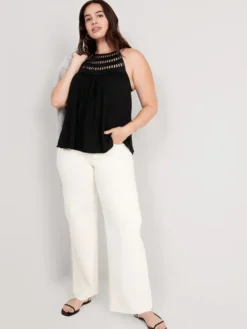 Old Navy Sleeveless Crochet-Trim Linen-Blend Top For Women -Eddie Bauer Store https3A2F2Foldnavy.gapcanada.ca2Fwebcontent2F00532F4552F2162Fcn53455216.jpg 640x