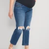 Old Navy Maternity Full Panel Ripped Boyfriend Jeans