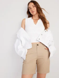 Old Navy High-Waisted Uniform Bermuda Shorts For Women -- 7-inch Inseam -Eddie Bauer Store https3A2F2Foldnavy.gapcanada.ca2Fwebcontent2F00532F4912F2352Fcn53491235.jpg 640x