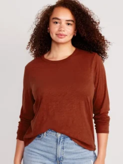 Old Navy EveryWear Long-Sleeve Slub-Knit T-Shirt For Women -Eddie Bauer Store https3A2F2Foldnavy.gapcanada.ca2Fwebcontent2F00532F5272F5032Fcn53527503.jpg 640x