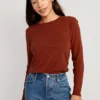 Old Navy EveryWear Long-Sleeve Slub-Knit T-Shirt For Women
