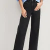 Old Navy Extra High-Waisted Wide-Leg Black Jeans For Women