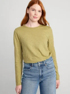 Old Navy EveryWear Long-Sleeve Slub-Knit T-Shirt For Women -Eddie Bauer Store https3A2F2Foldnavy.gapcanada.ca2Fwebcontent2F00532F5382F9442Fcn53538944.jpg 640x