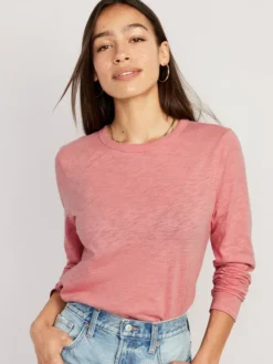 Old Navy EveryWear Long-Sleeve Slub-Knit T-Shirt For Women -Eddie Bauer Store https3A2F2Foldnavy.gapcanada.ca2Fwebcontent2F00532F6392F9382Fcn53639938.jpg 640x
